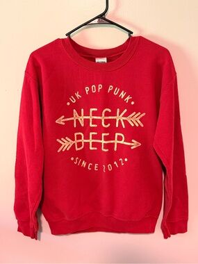 Gildan Red "Neck Deep" Crewneck Sweatshirt